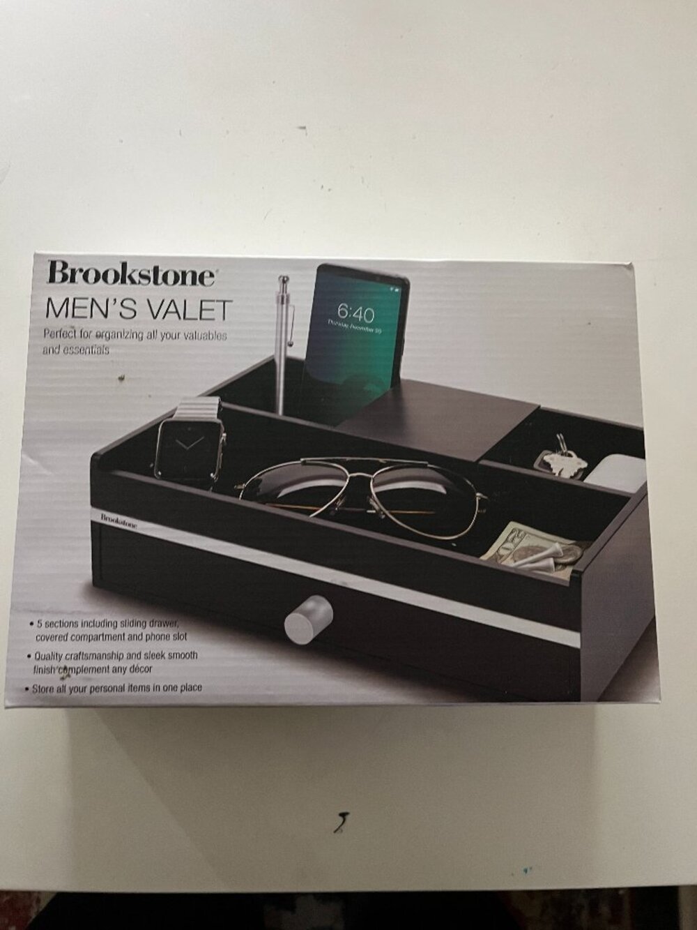 Brookstone Desktop Men's Valet for Organization